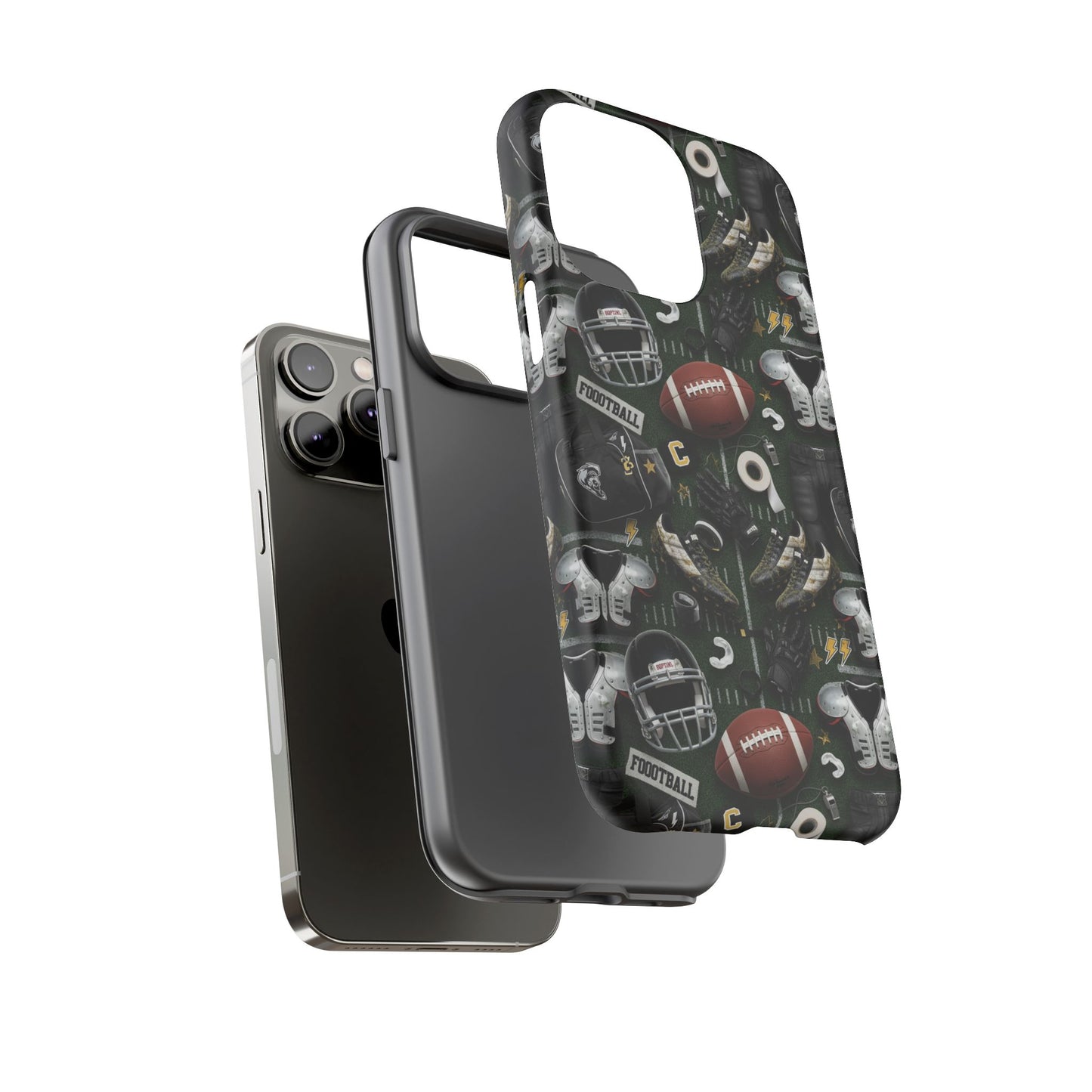 Football Pattern Phone Case – Sports Fan Tough Protective Game Day Case
