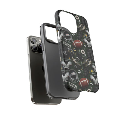 Football Pattern Phone Case – Sports Fan Tough Protective Game Day Case