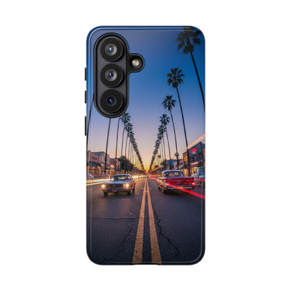 LA Sunset Boulevard Phone Case | Palm Tree Sunset Aesthetic | City Night Tough Case