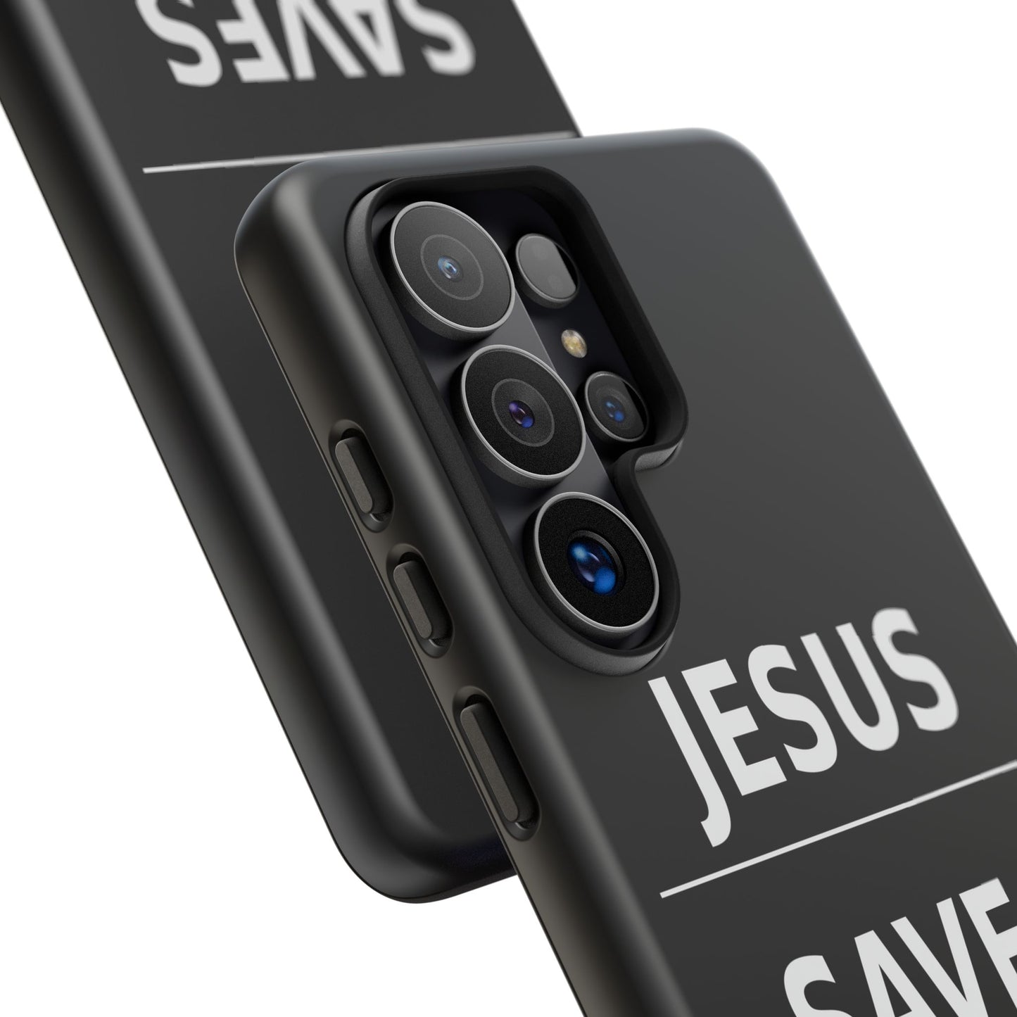 Jesus Saves Phone Case Christian Religious Minimalist Black Tough Cover