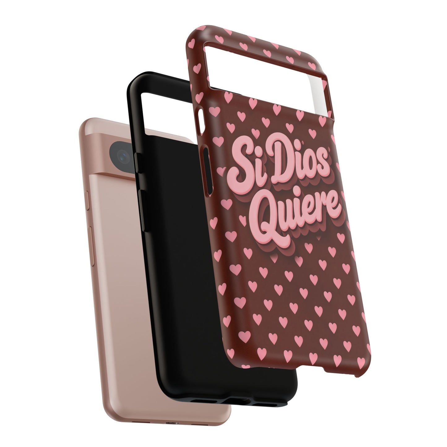 Si Dios Quiere Phone Case Latina Aesthetic Pink Hearts iPhone Samsung