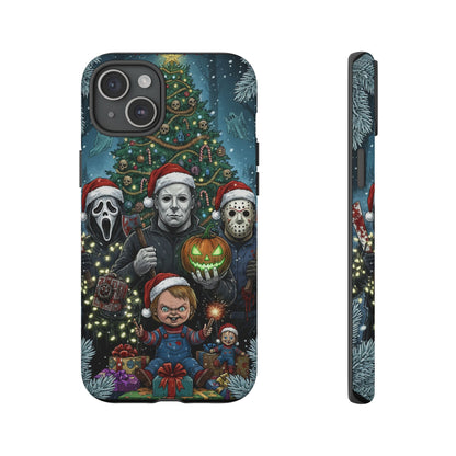 Christmas Horror Phone Case – Festive Slasher Collage Tough Case (iPhone, Samsung, Pixel)