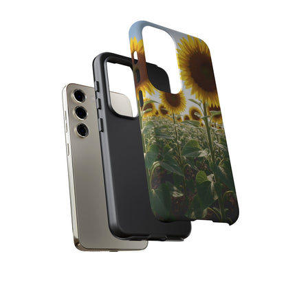 Sunflower Field Phone Case | Golden Hour Floral Aesthetic | Bright Summer Tough Case