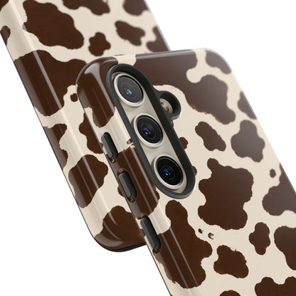 Western Cow Print Tough Phone Case for iPhone Samsung Galaxy Pixel