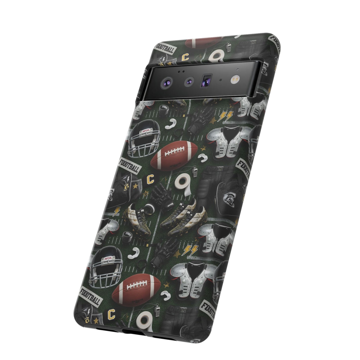 Football Pattern Phone Case – Sports Fan Tough Protective Game Day Case