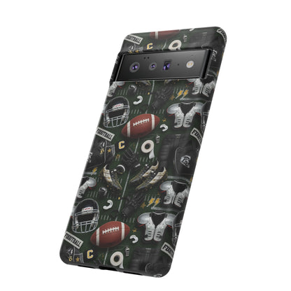 Football Pattern Phone Case – Sports Fan Tough Protective Game Day Case