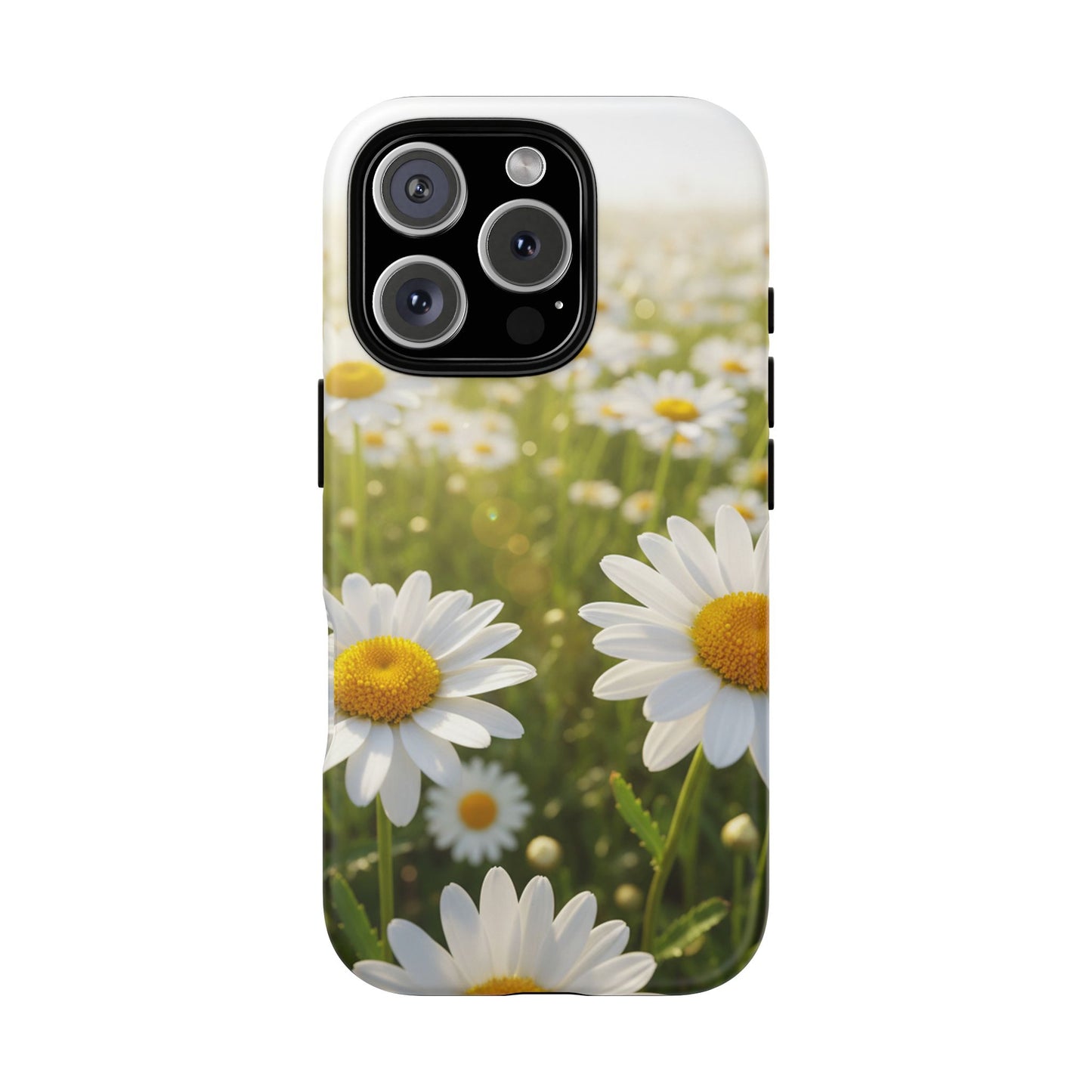 Daisy Phone Case – Floral Spring Field Tough Protective Case (iPhone, Samsung, Pixel)