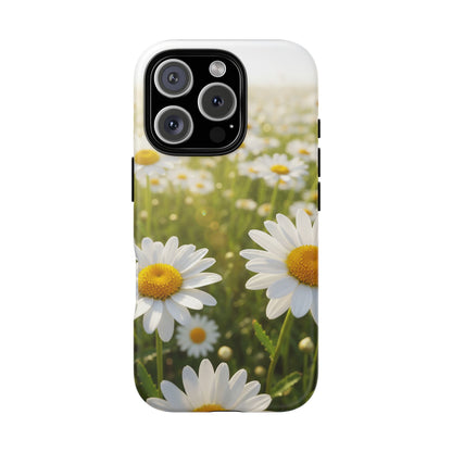 Daisy Phone Case – Floral Spring Field Tough Protective Case (iPhone, Samsung, Pixel)