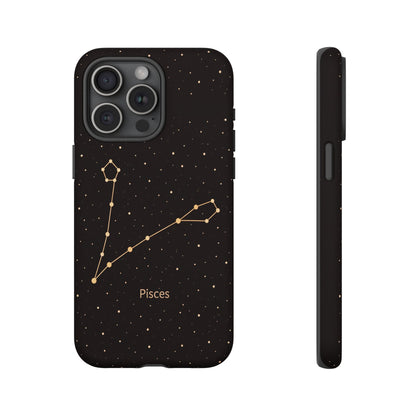 Pisces Zodiac Constellation Phone Case – Luxe Gold Celestial Cover