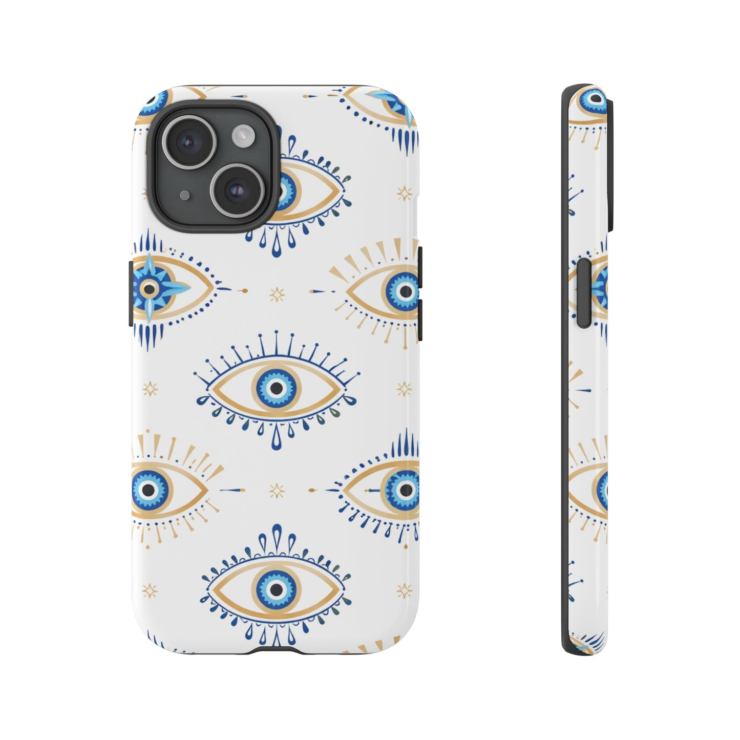 Blue Evil Eye Phone Case – Protective Slim Shockproof Cover for Iphone, Samsung Galaxy and Pixel