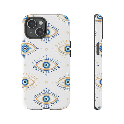 Blue Evil Eye Phone Case – Protective Slim Shockproof Cover for Iphone, Samsung Galaxy and Pixel