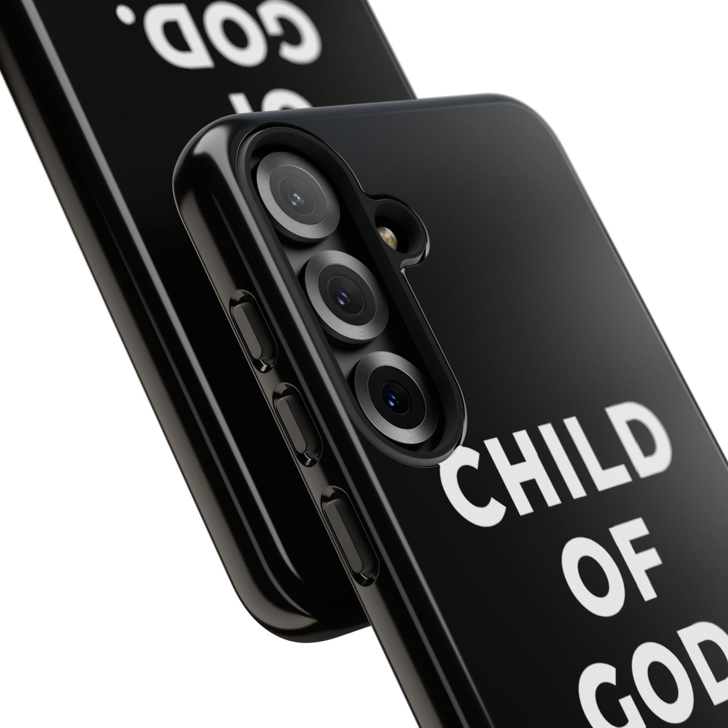 Child of God Phone Case Christian Black Aesthetic Cross Tough Cover
