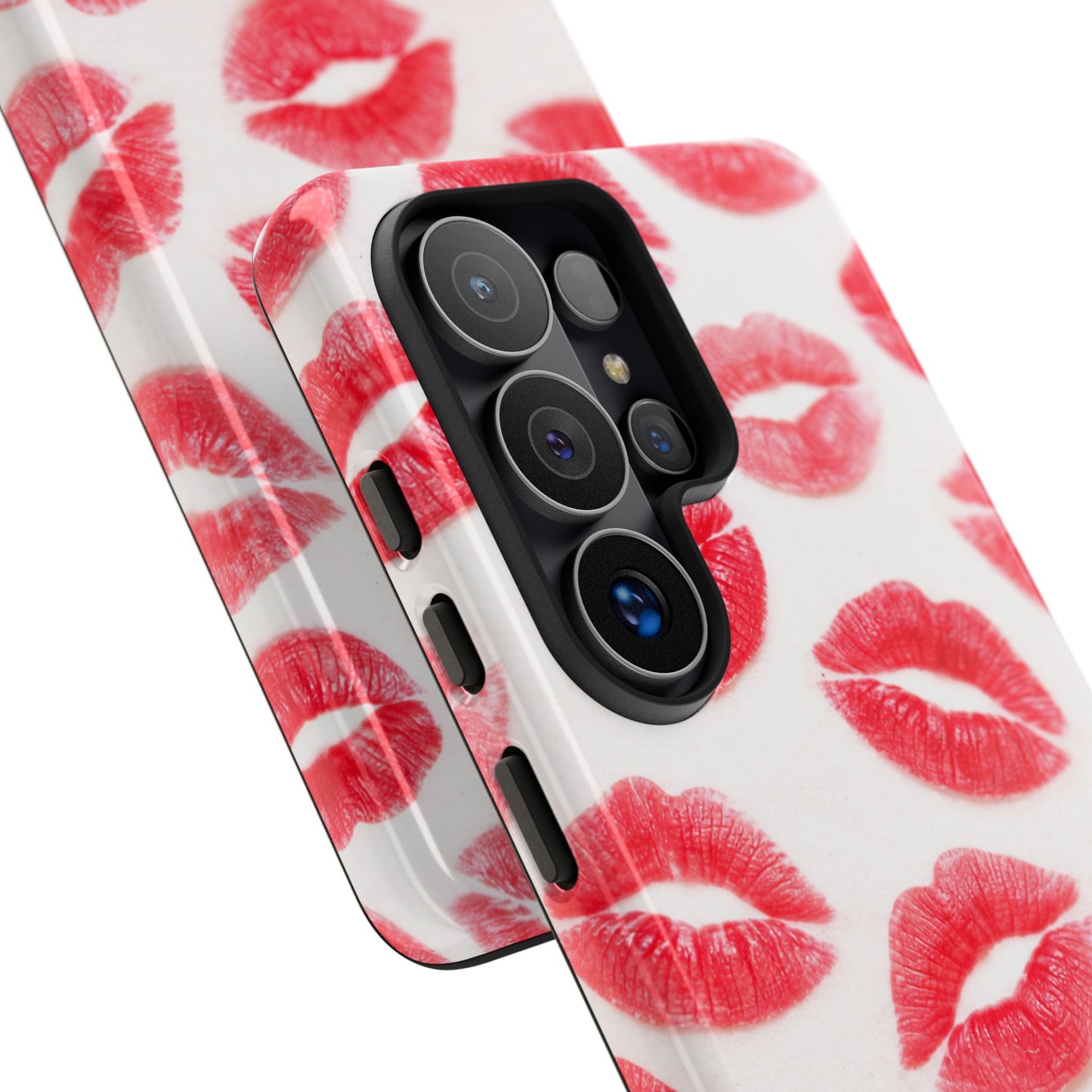 Red Lipstick Kiss Phone Case – Sexy Lip Print Pattern Tough Protective Cover
