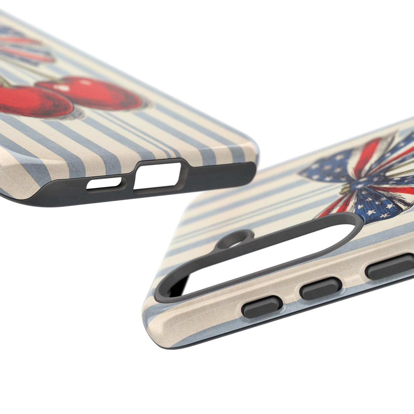 Patriotic Cherry Phone Case Americana Coquette Aesthetic iPhone Samsung