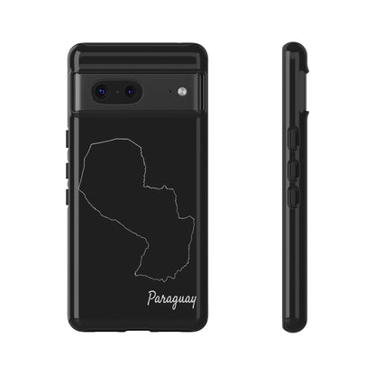 Paraguay Outline Phone Case – Minimal Country Map Tough Case (iPhone, Samsung, Pixel)