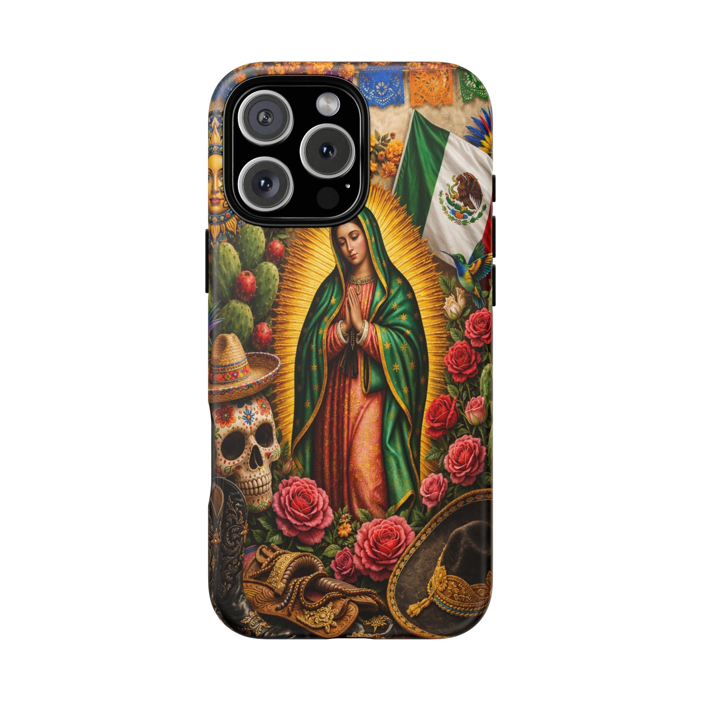 Virgen de Guadalupe Phone Case Mexican Floral iPhone Samsung Pixel Case