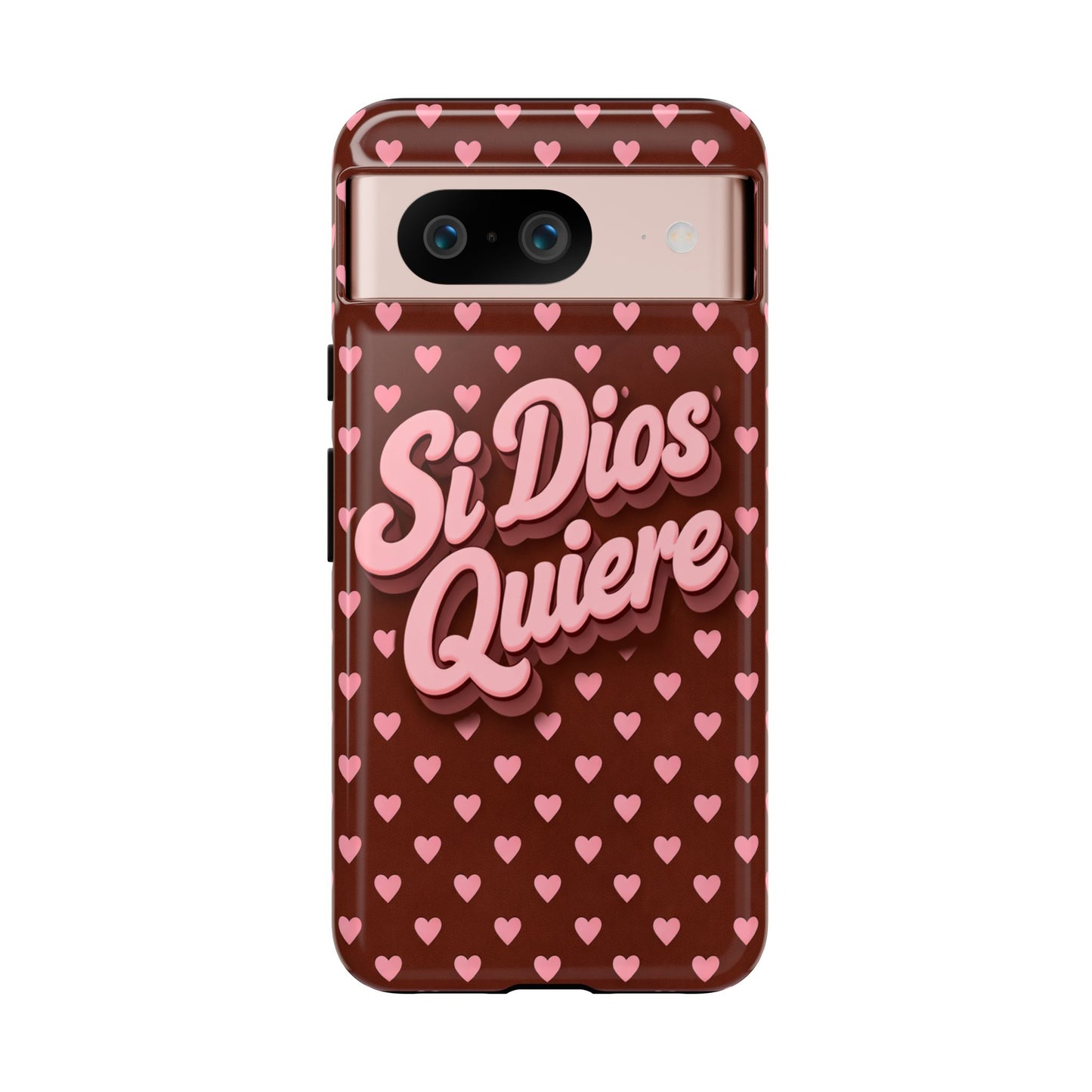 Si Dios Quiere Phone Case Latina Aesthetic Pink Hearts iPhone Samsung