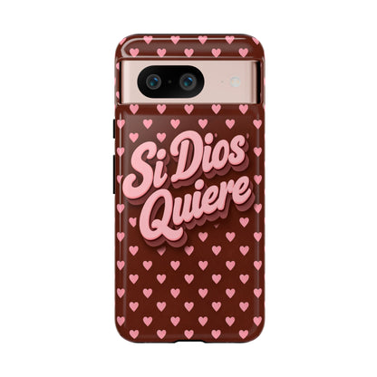 Si Dios Quiere Phone Case Latina Aesthetic Pink Hearts iPhone Samsung