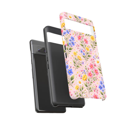 Wildflower Floral Phone Case Vintage Spring Meadow Tough Cover