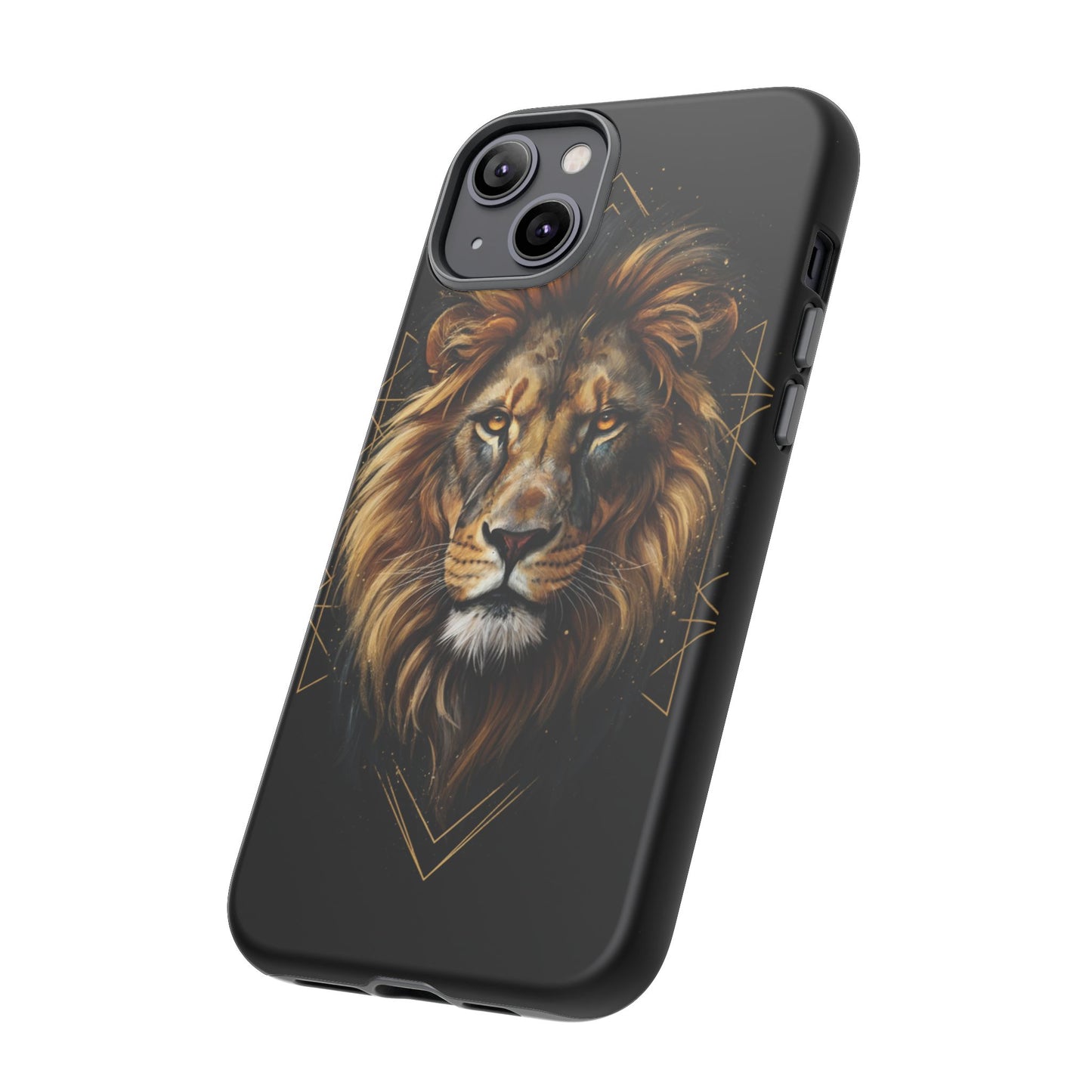 Majestic Lion Phone Case – Black Gold Luxury Lion Art Tough Protective Case