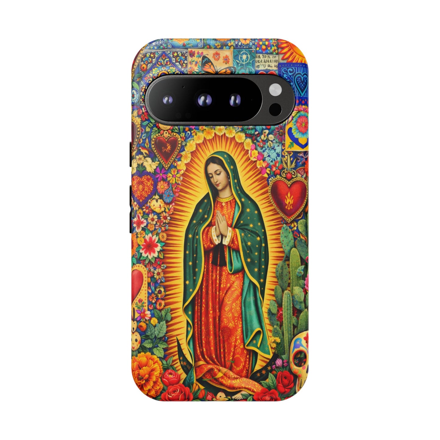 Virgin Mary Guadalupe Phone Case Mexican Folk Art Tough Cover iPhone Samsung