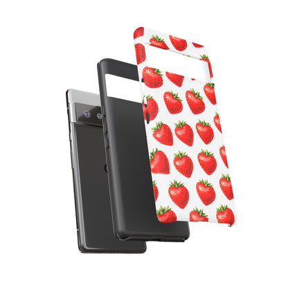 Cute Strawberry Phone Case – Aesthetic Fruit Pattern Protective Cover for Iphone, Samsung Galaxy and Pixel