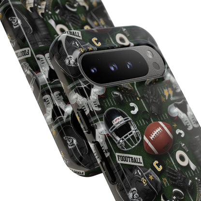 Football Pattern Phone Case – Sports Fan Tough Protective Game Day Case