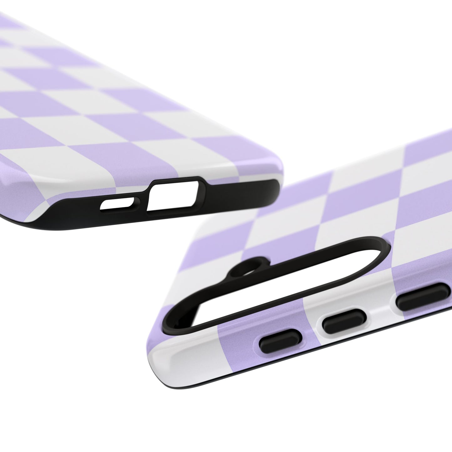Lavender Checkerboard Phone Case | Pastel Aesthetic Checkered iPhone & Samsung Tough Case