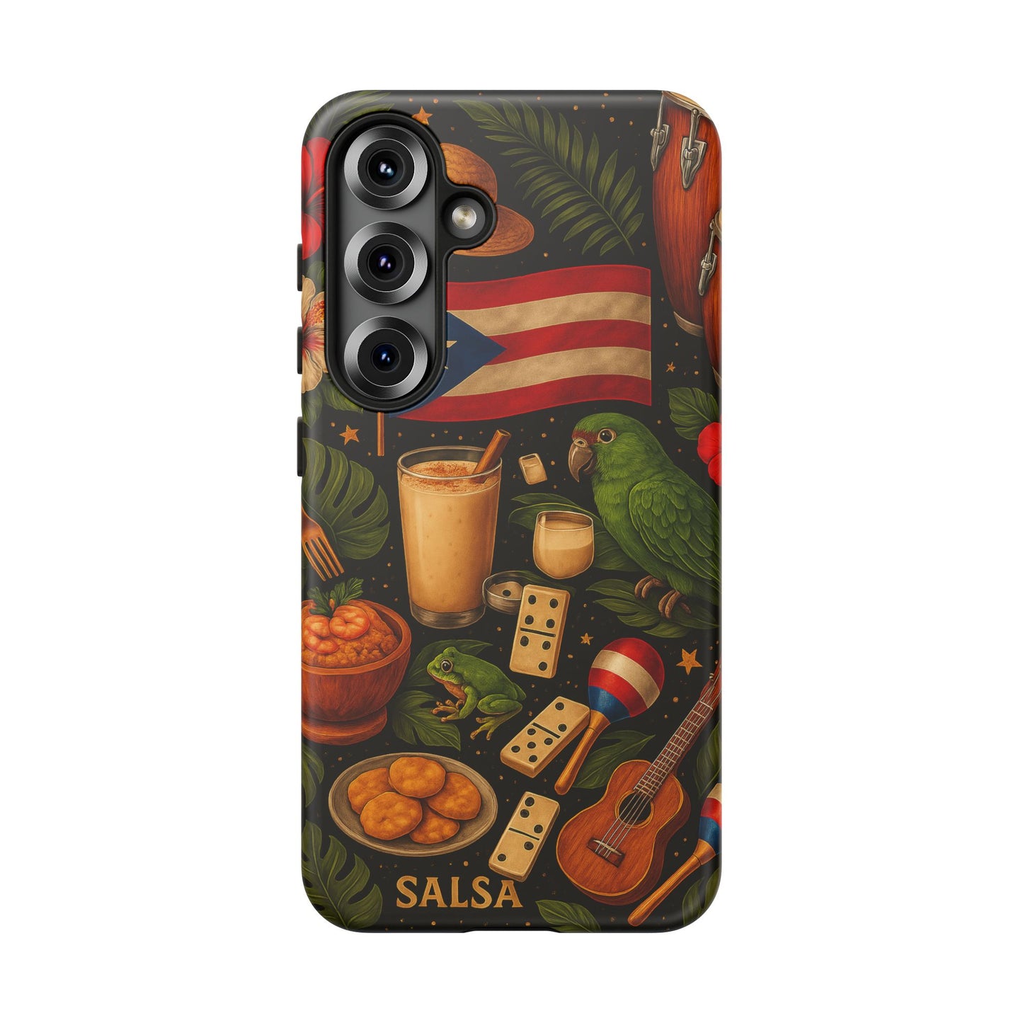 Puerto Rican Culture Phone Case | Boricua Icons Caribbean Aesthetic Tough Protective Case