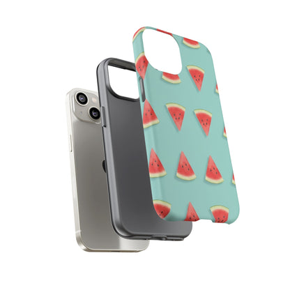 Watermelon Phone Case – Pastel Blue Summer Fruit Tough Case (iPhone, Samsung, Pixel)