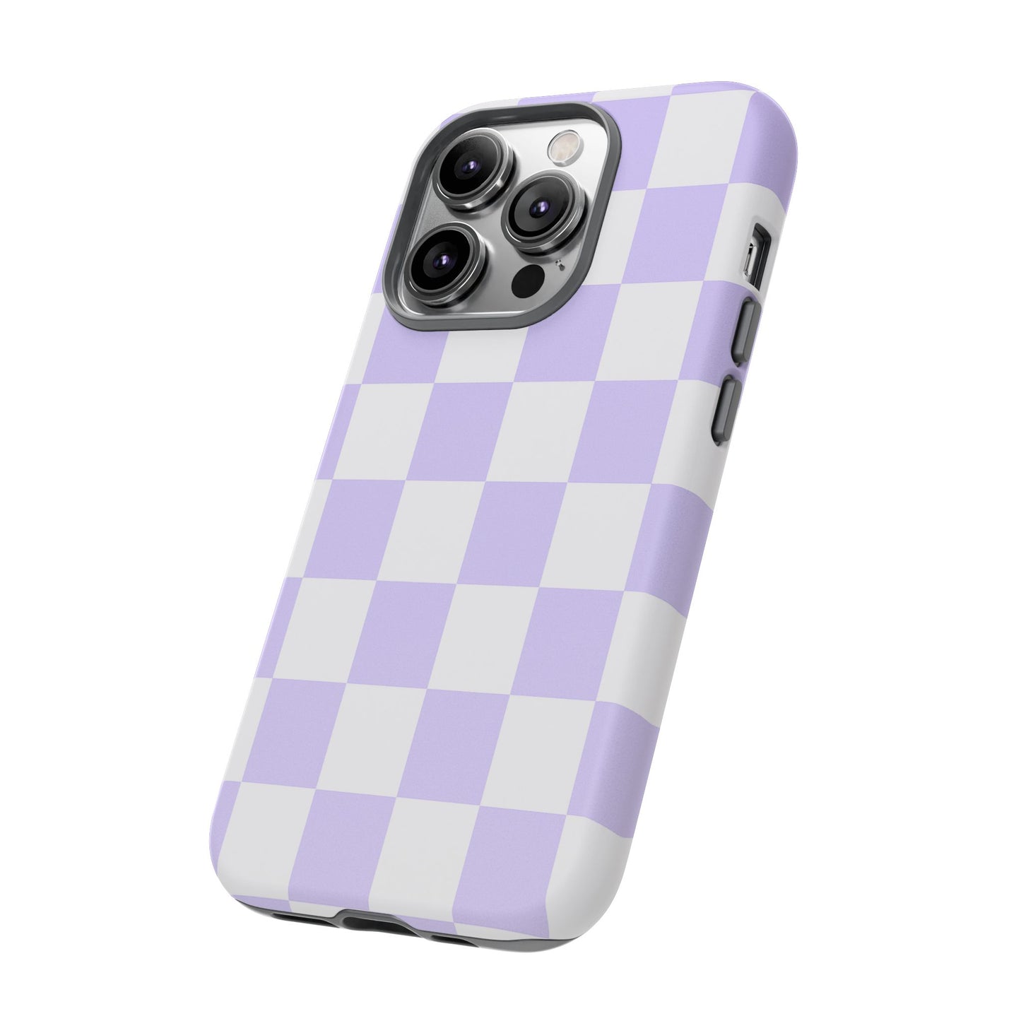 Lavender Checkerboard Phone Case | Pastel Aesthetic Tough Case