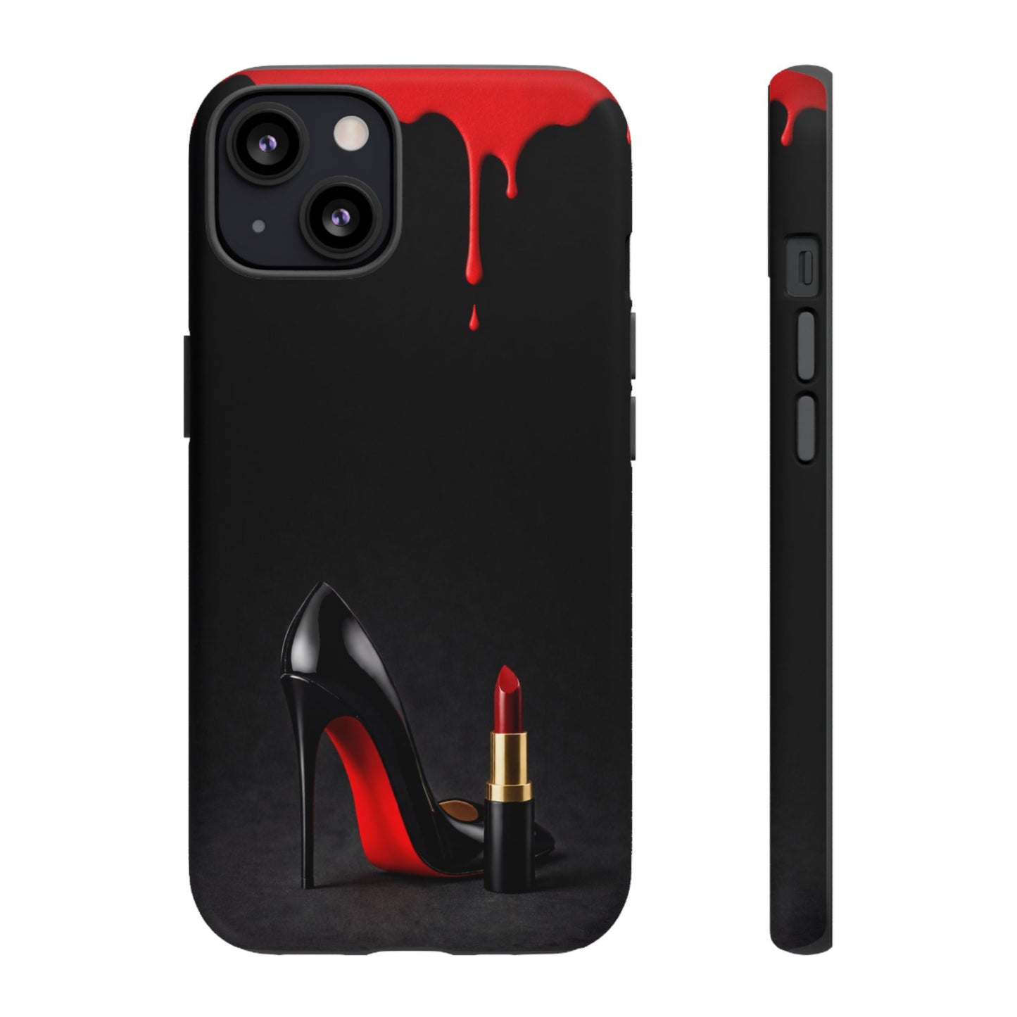 Dark Feminine Red Drip Phone Case – Gothic Glam Tough Cover