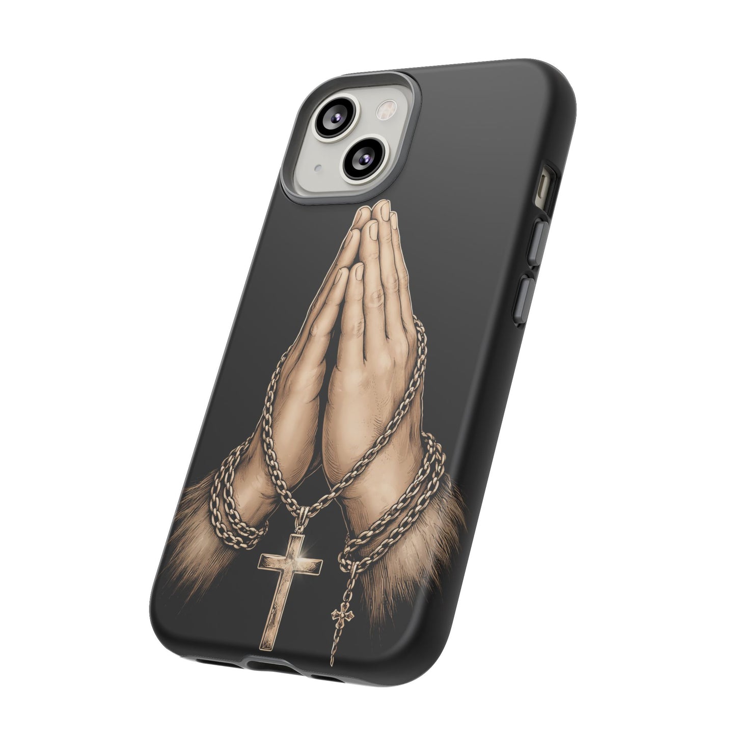 Praying Hands Cross Phone Case – Christian Faith Scripture Cover