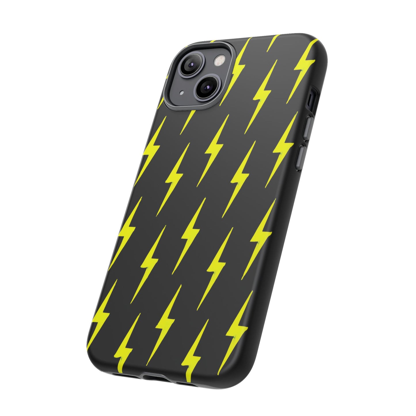 Yellow Lightning Bolt Tough Phone Case | Bold Electric Pattern Case for Iphone, Samsung Galaxy and Pixel