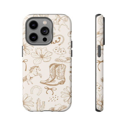 Western Cowgirl Phone Case for iPhone Samsung Galaxy Pixel Tough Case