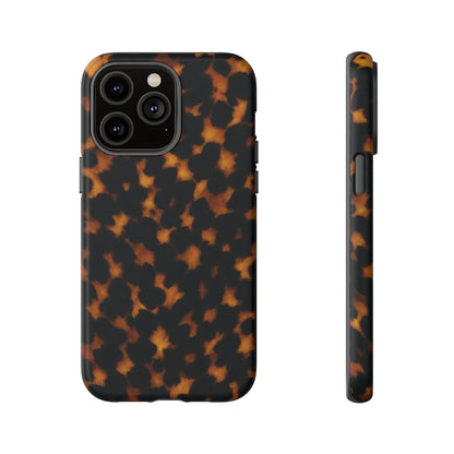Tortoiseshell Pattern Tough Phone Case | Classic Leopard-Style Protective Cover