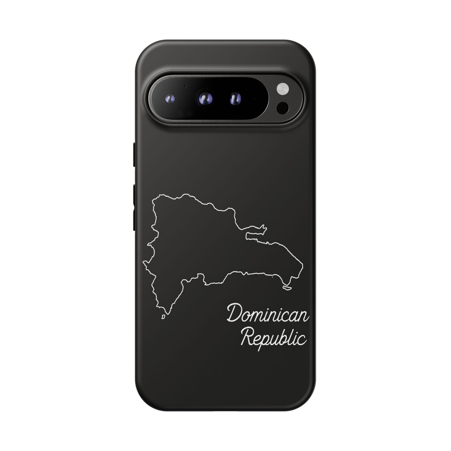 Dominican Republic Outline Phone Case – Minimal Country Map Tough Case (iPhone, Samsung, Pixel)