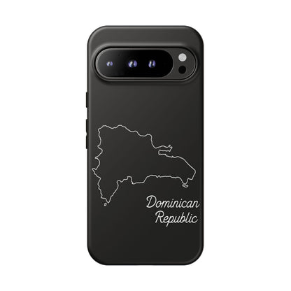 Dominican Republic Outline Phone Case – Minimal Country Map Tough Case (iPhone, Samsung, Pixel)