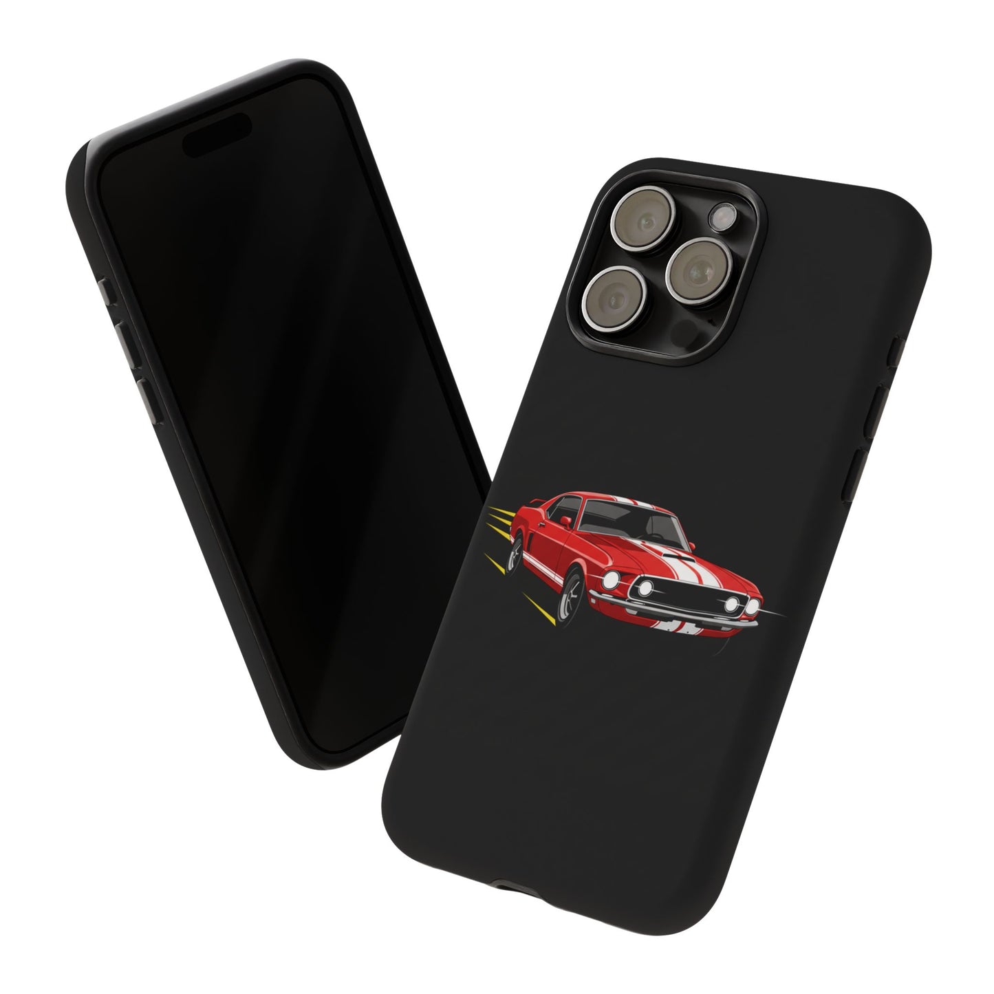 Red Muscle Car Phone Case – Classic Car Racing Tough Protective Case