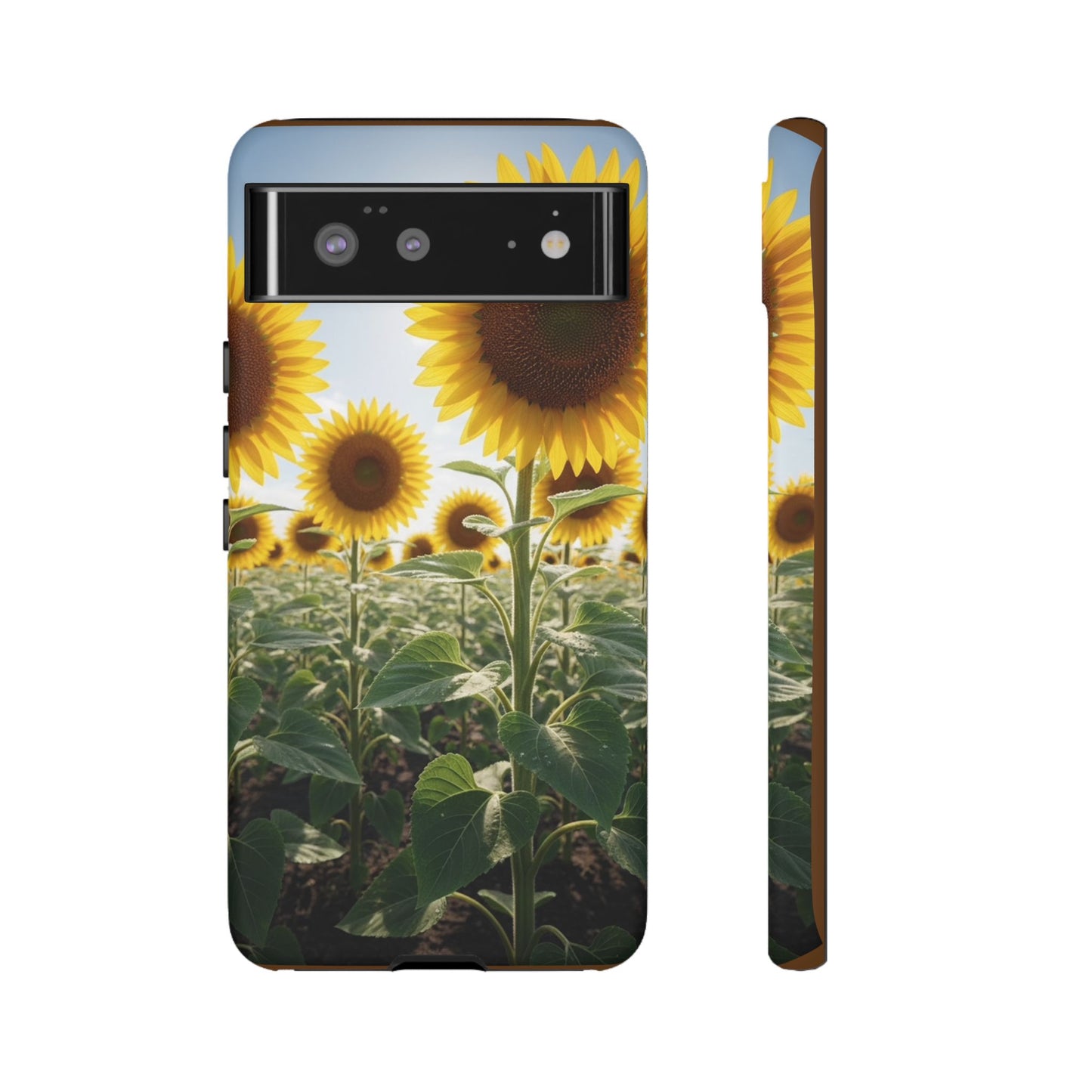 Sunflower Field Phone Case | Golden Hour Floral Aesthetic | Bright Summer Tough Case