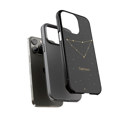 Capricorn Zodiac Constellation Phone Case – Luxe Gold Celestial Cover