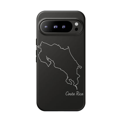 Costa Rica Outline Phone Case – Minimal Country Map Tough Case (iPhone, Samsung, Pixel)