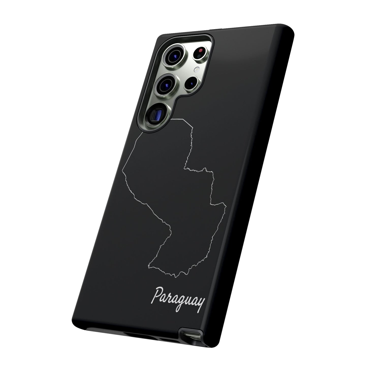 Paraguay Outline Phone Case – Minimal Country Map Tough Case (iPhone, Samsung, Pixel)