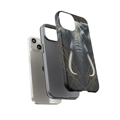 Elephant Mandala Phone Case – Black and Gold Spiritual Elephant Tough Protective Case