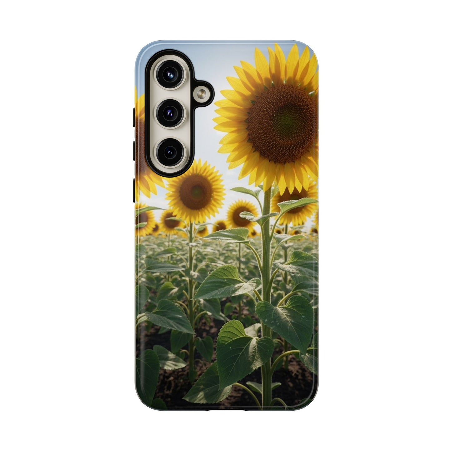 Sunflower Field Phone Case | Golden Hour Floral Aesthetic | Bright Summer Tough Case