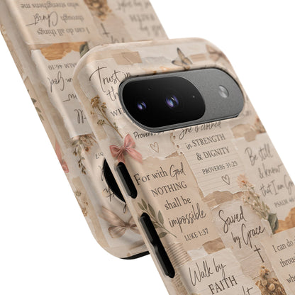 Christian Bible Verse Phone Case | Faith Scripture Aesthetic Floral Christian Case
