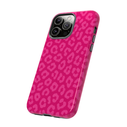 Hot Pink Leopard Phone Case – Bold Coquette Aesthetic Tough Case