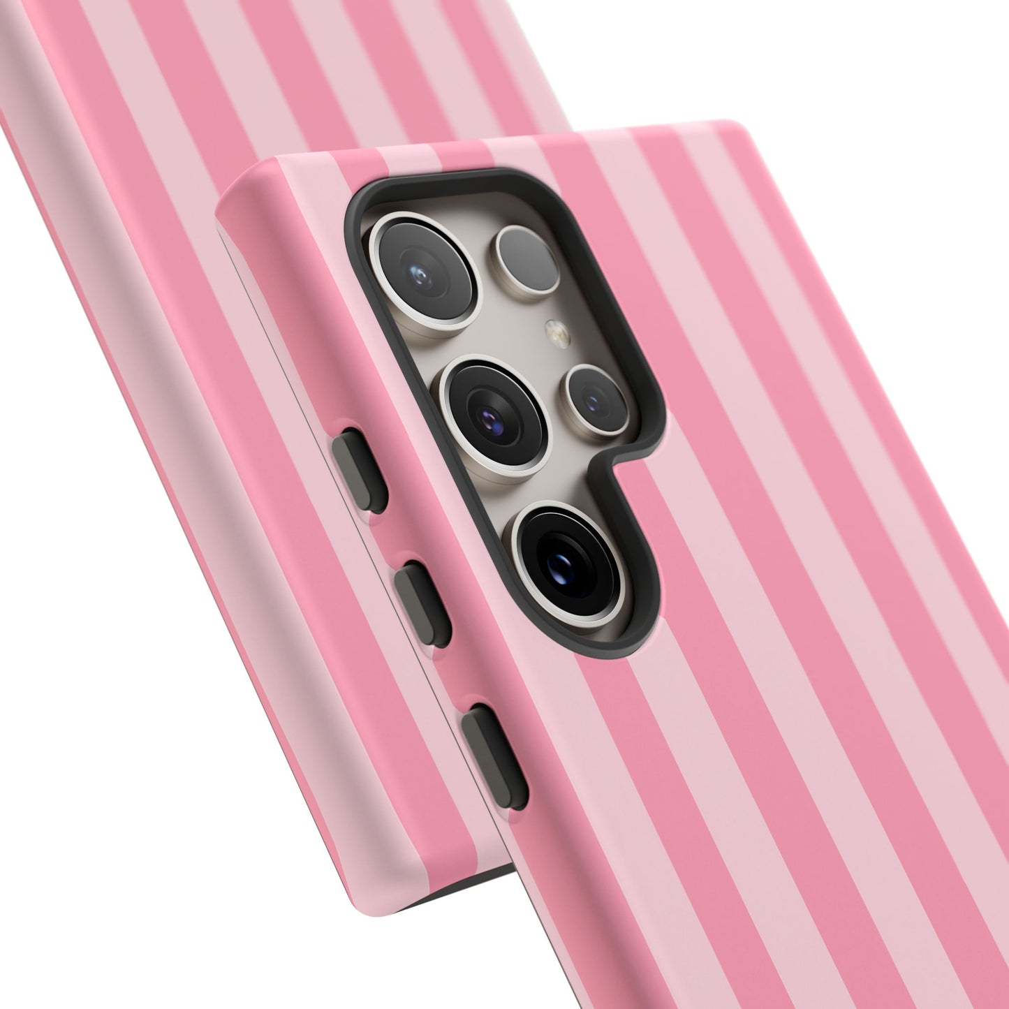 Pink Vertical Stripe Phone Case | Minimal Pastel Stripes Tough Case