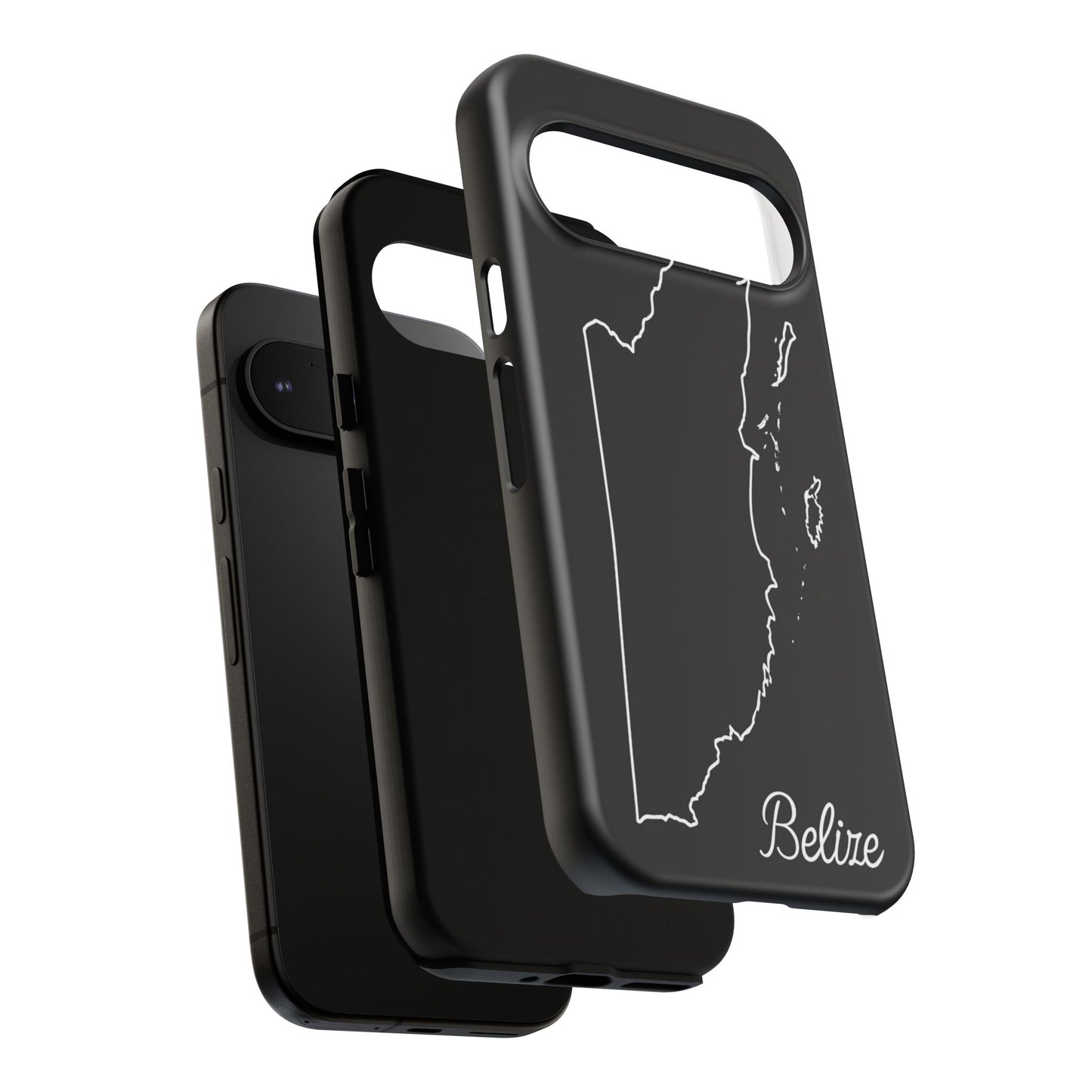 Belize Outline Phone Case – Minimal Country Map Tough Case (iPhone, Samsung, Pixel)