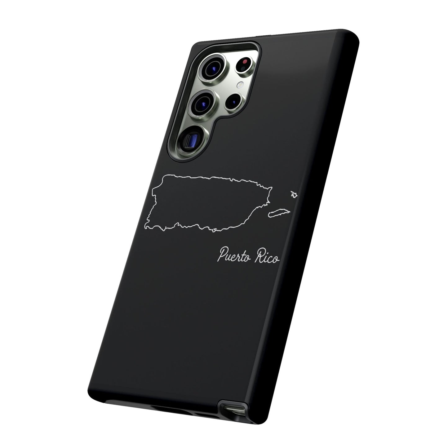 Puerto Rico Outline Phone Case – Minimal Country Map Tough Case (iPhone, Samsung, Pixel)